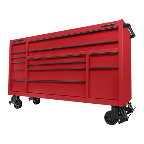 72 in. x 22 in. Triple-Bank Roll Cab, Series 3, Red