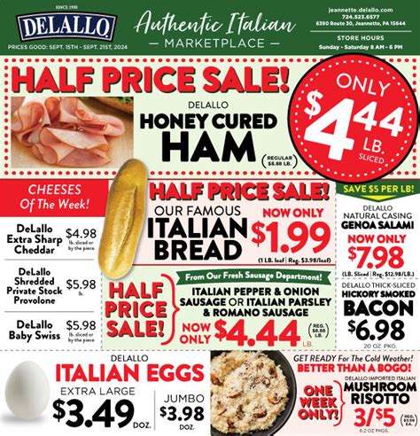 Weekly Italian Marketplace Ad - DeLallo Italian Marketplace