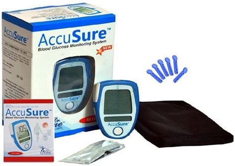 AccuSure Glucose Monitor with 50 Strips Glucometer Price in India - Buy ...