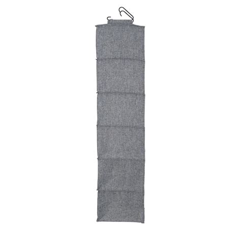Household Essentials 48-in H 6 Tier 6 Pair Gray Fabric Hanging Shoe ...