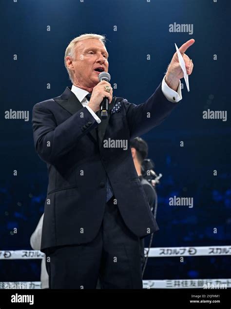 Tokyo, Japan. 14th Oct, 2024. Ring announcer Jimmy Lennon, Jr. speaks ...