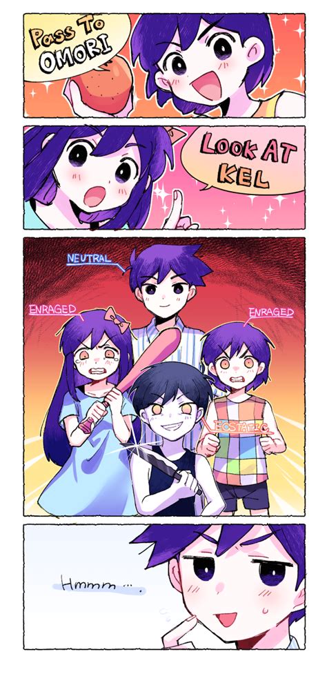 aubrey, omori, kel, hero, aubrey, and 2 more (omori) drawn by xox ...