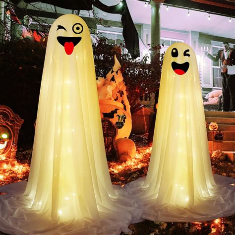Amazon.com: Light Up Ghost Kit, Cute Ghost Decorations for Halloween ...