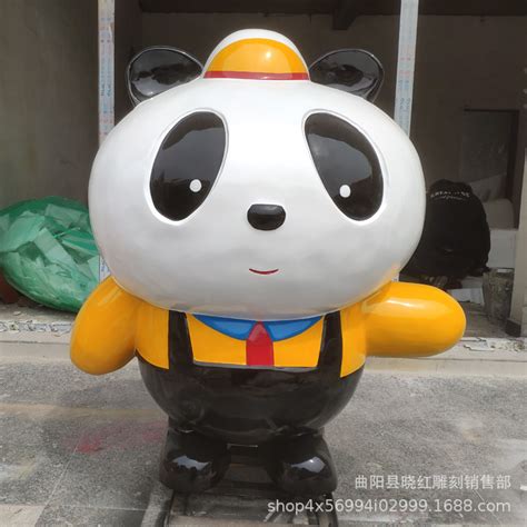 厂家定制 玻璃钢熊猫雕塑 卡通熊猫雕塑 商场户外雕塑美陈雕塑-阿里巴巴