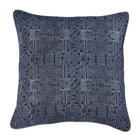 Designer Hand Block Printed Cushion Cases Indiana Denim Cushion Cover