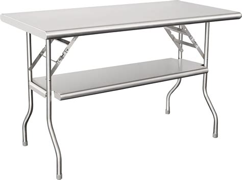 Amazon.com: HARDURA Folding Stainless Steel Table 24X48 Inches with ...