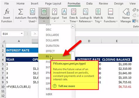 Using FV in Excel 的图像结果