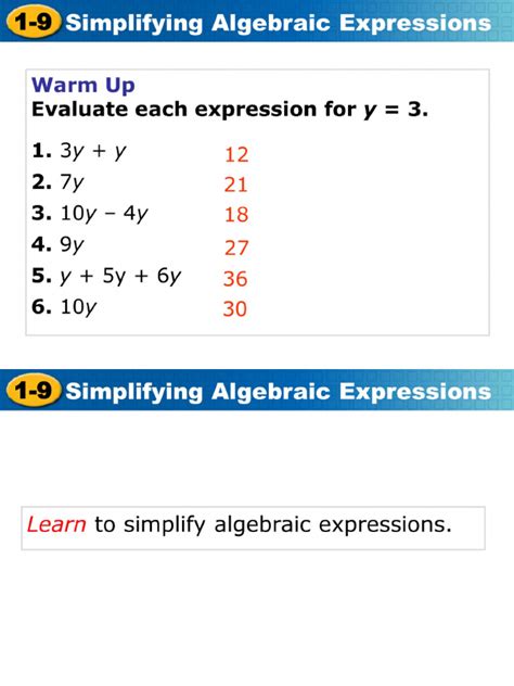 Algebraic Expression Simplify 的图像结果