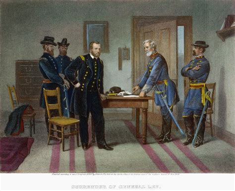 Appomattox Surrender 1865 Nthe Surrender at Appomattox Court House ...