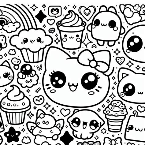 Cute Kawaii Coloring Pages