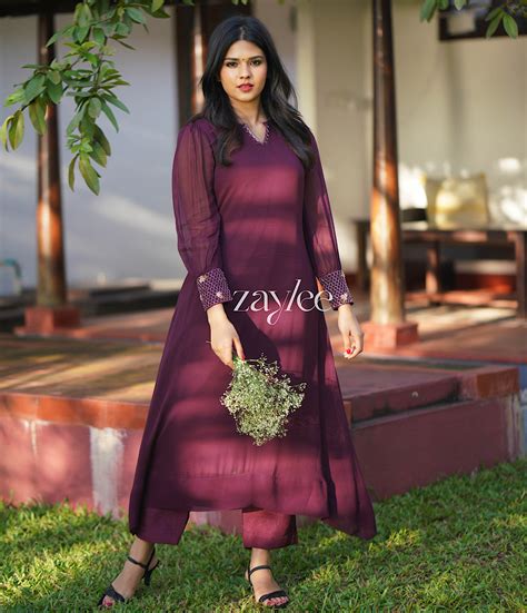 Grape Wine Aline Kurta – Zaylee Designs