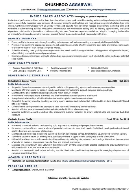 Inside Sales Associate Resume Examples & Template (with job winning tips)