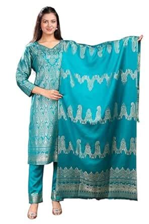 Buy KTI Kreeti Premium Unstitched Woollen Suit Set for Women – Soft ...