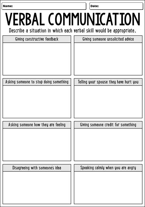 12 Effective Communication Skills Worksheets Printable / worksheeto.com