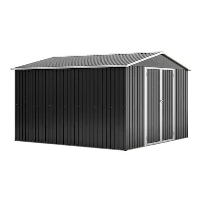 REIBII Black Metal Storage Sheds at Lowes.com