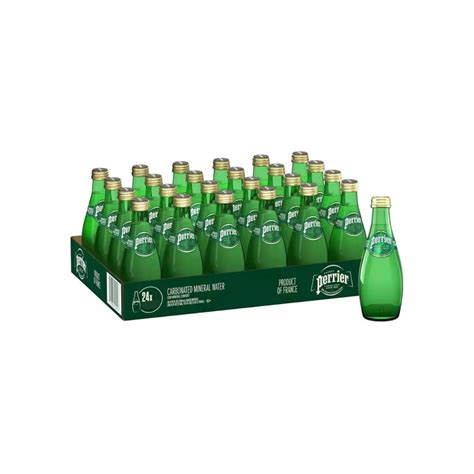 Perrier Carbonated Sparkling Mineral Water Bottle 330ml, (Pack of 24 ...