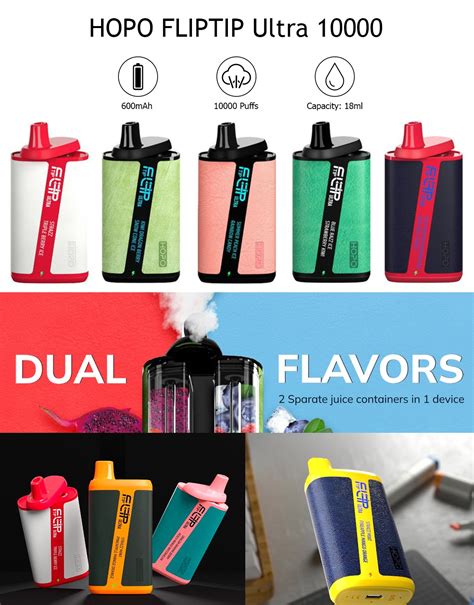 HOPO FLIP TIP Ultra Disposable Vape Kit 10000 Puffs 18ml | Vapesourcing