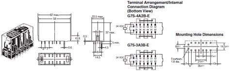 G7S-[]-E Relays with Forcibly Guided Contacts/Dimensions | OMRON ...
