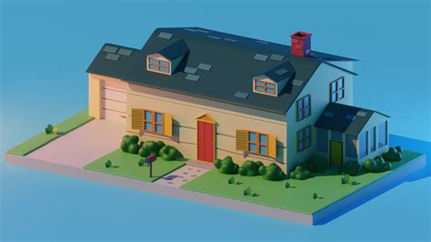 ArtStation - Low Poly Family Guy House