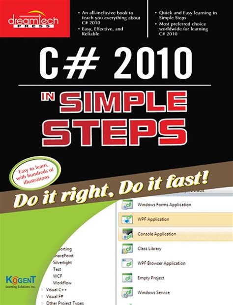 C# 2010 in Simple Steps eBook : Kogent Learning Solutions Inc.: Amazon ...