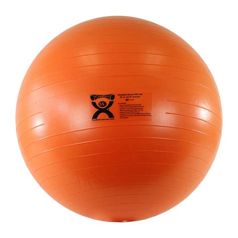Cando Inflatable Exercise Ball - Extra Thick - Orange - 22" (55 cm)