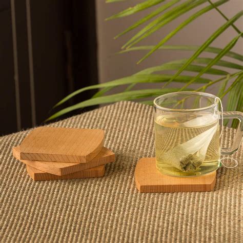 ExclusiveLane Handcrafted Wooden Coasters for Office in Steam Beech ...