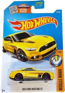 HOT WHEELS 2016 Muscle Mania 2015 Ford Mustang GT Die-Cast Vehicle ...