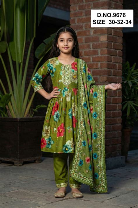 Preksha 9676 Berlin Printed Kids Kurti Set Collection