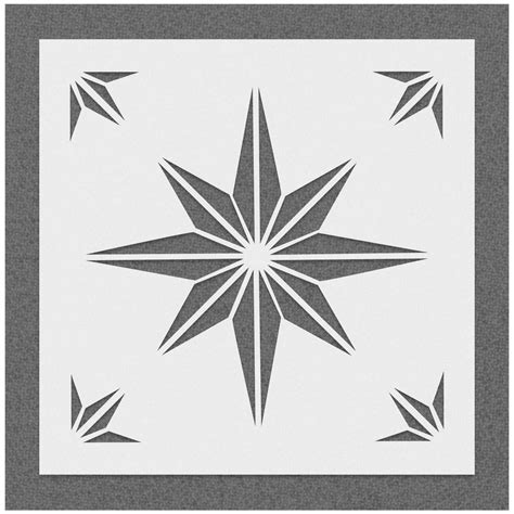 Star Floor Tile Pattern Stencil | Stencilmonkey – Stencil Monkey
