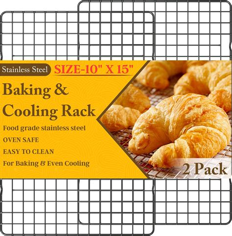 Amazon.com: 2PCS Cooling Racks for Cooking and Baking - 10" x 15"Heavy ...