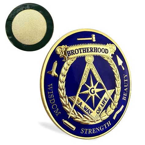 ASmileIndeep Masonic Car Emblem Round & Compass Brotherhood India | Ubuy