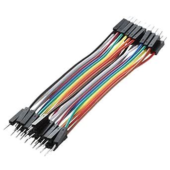 WHIZZO 40 x 10 cm breadboard Jumpers Plug Male to Male Jumper Wires ...