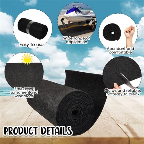 Buy 2 Pieces Marine Carpet Weather Resistant Boat Trailer Bunk Carpet ...