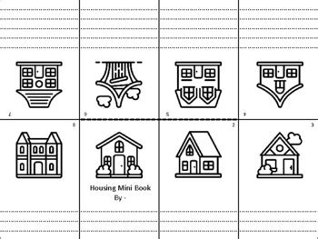 40 Housing Mini Books, Picture Writing, Back to School Week Activity ...