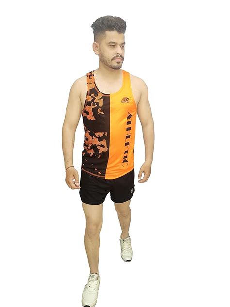 PLAYWAY Men's SPORTS Sando kit (Sando and Shorts Set) for Yoga, Cycling ...
