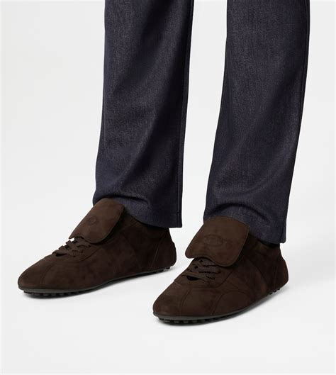 Man BROWN Tod's T-Marathon Sneakers in Pashmy Suede XXM59L0JO20HR04S800 ...