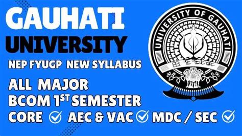 Gauhati University B.Com 1st Semester New Full Syllabus (FYUGP/NEP 2025)