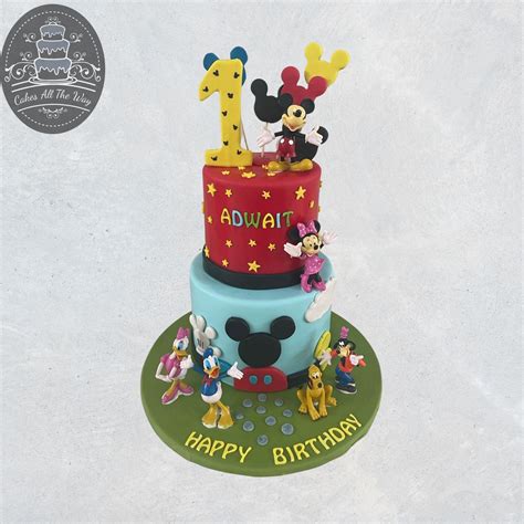 2-Tier Mickey Mouse Theme Cake – Cakes All The Way