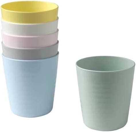 Buy Ikea Plastic Mug - 6 Pieces, Multicolour, 8 ounce Online at Low ...