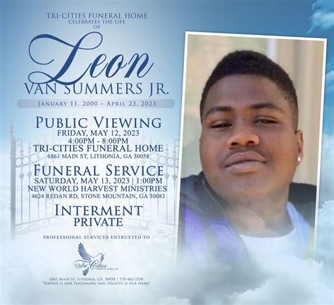 Leon Van Summers, Jr. Obituary in Lithonia at Tri-Cities Funeral Home ...