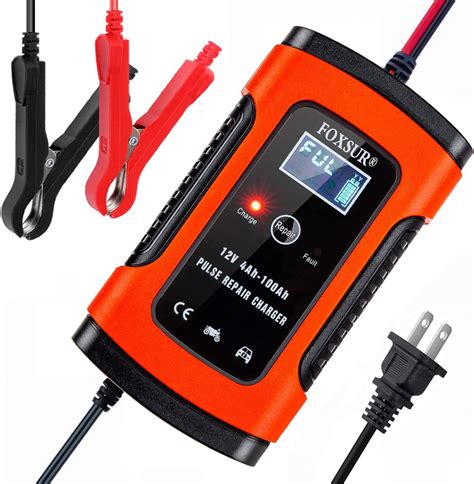 FOXSUR Car Battery Charger, 12V 5A Fully Automatic India | Ubuy
