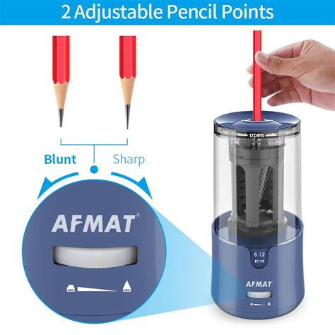 AFMAT Long Point Pencil Sharpener Electric Pencil Sharpener for 6-12mm ...