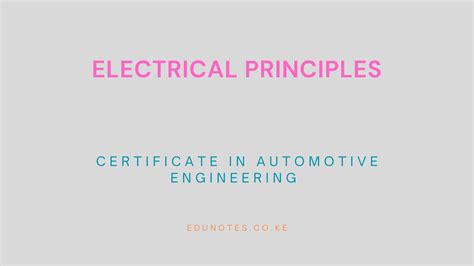 Image result for Electrical Principles Notes