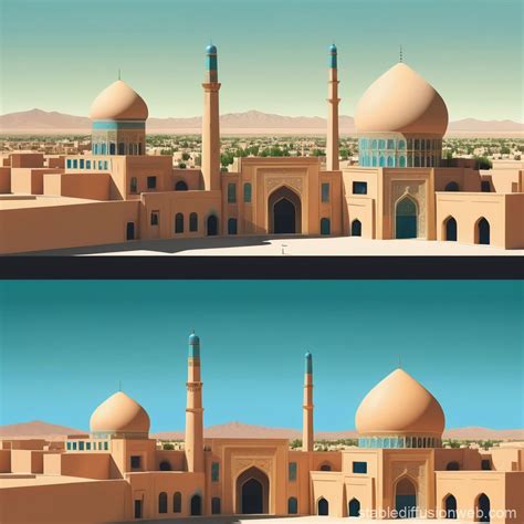 Yazd City Architecture in Iran | Stable Diffusion Online