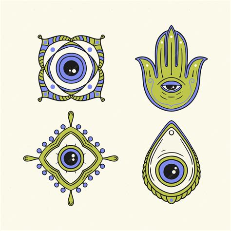 Free Vector | Hand drawn evil eye symbols