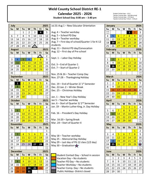 Weld County School District Calendar 25-26 Revised [PDF] - EduCounty
