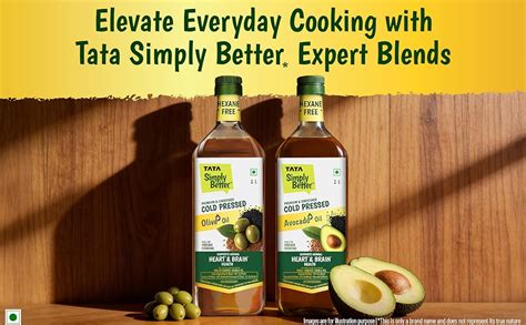 Tata Simply Better Avocado+ Blended Oil for Indian Cooking, Premium ...