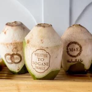 Check pictures of Carved coconut, Wedding Stall Ideas & more!