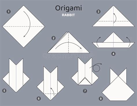 Image result for Origami Rabbit Tutorial
