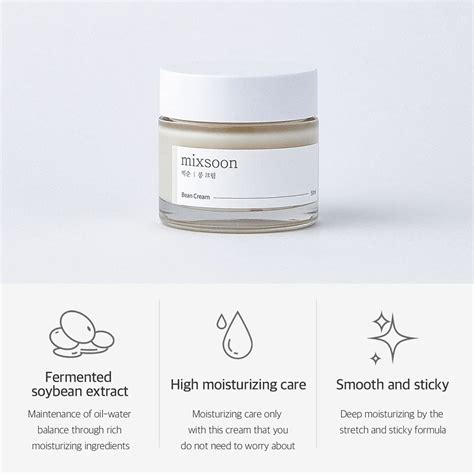 Buy mixsoon Bean Cream 50ml / 1.69 fl oz, Pore & Sebum Care, Soybean ...